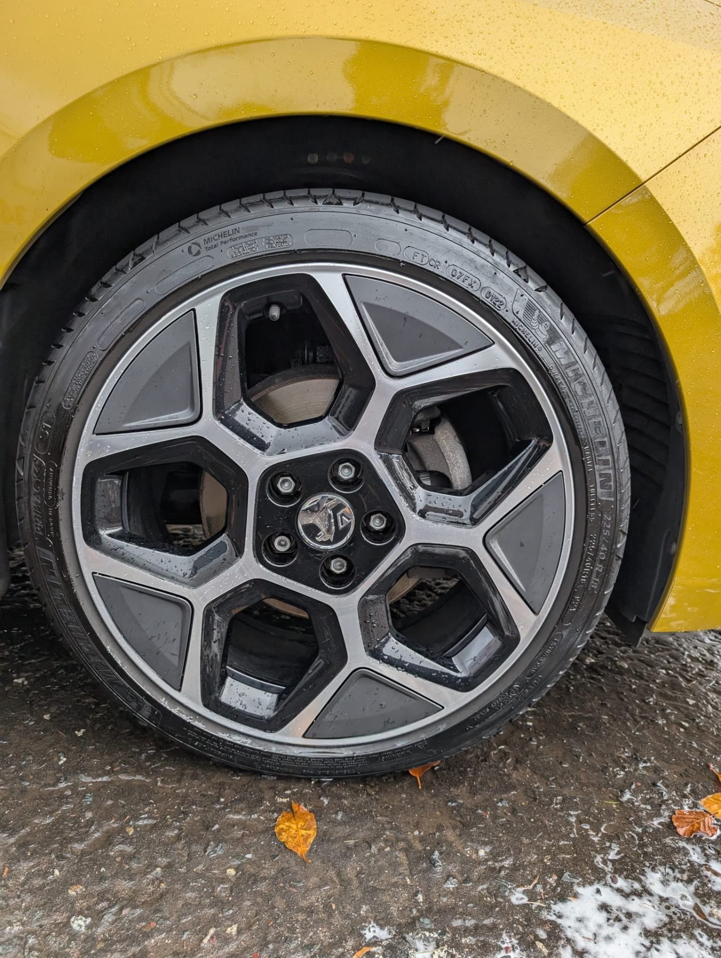 Peugeot alloy wheel close-up after wheel detail